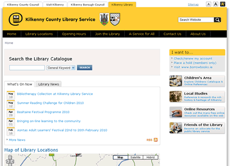 Library Website Screenshot