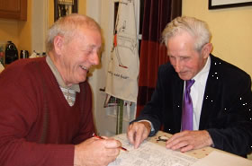 Dick Keoghan and Jack Phelan discussing river names