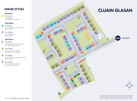 Cluain Glasan Kilkenny Site Map