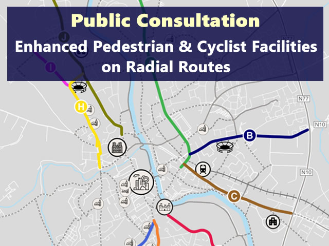 Kilkenny city radial cycling walking routes banner