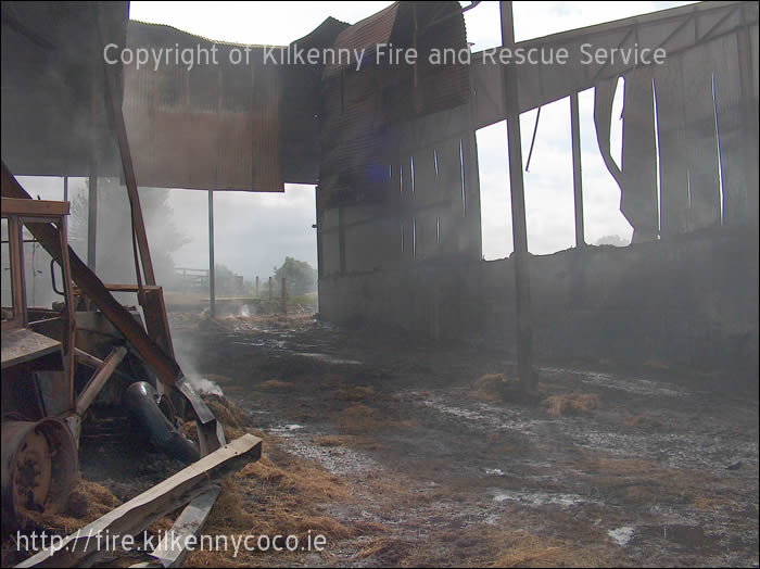 Hay Barn in Goresbridge Destroyed by Fire