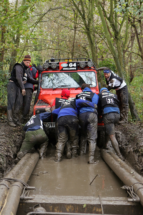 Land Rover in Rough Terrain during the G4 Challenge