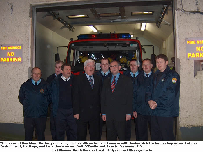 Minister Bat O Keefe vistits Freshford Fire Station