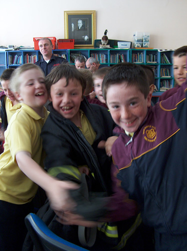 Some happy kids at the launch