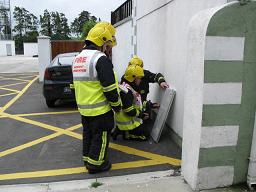 Action during ICS training with Urlingford Fire Brigade May 2008