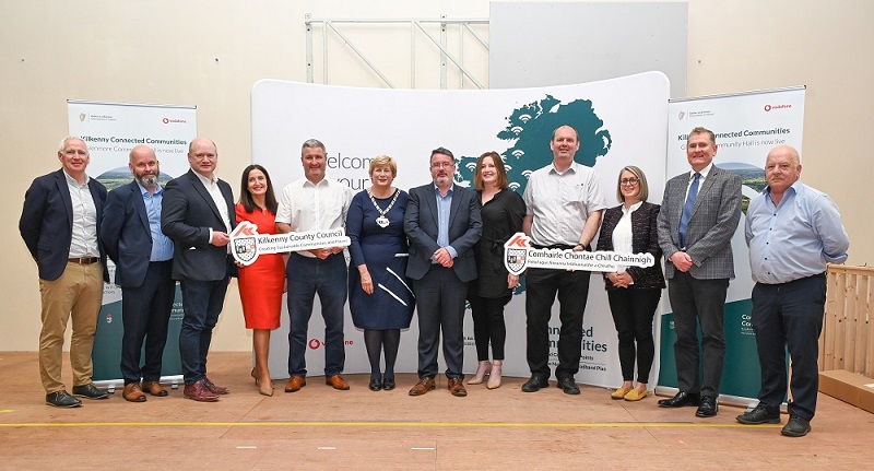 Launch of BCP Glenmore Group photograph of Connected Communities Broadband connection points launch at Glenmore, County Kilkenny.