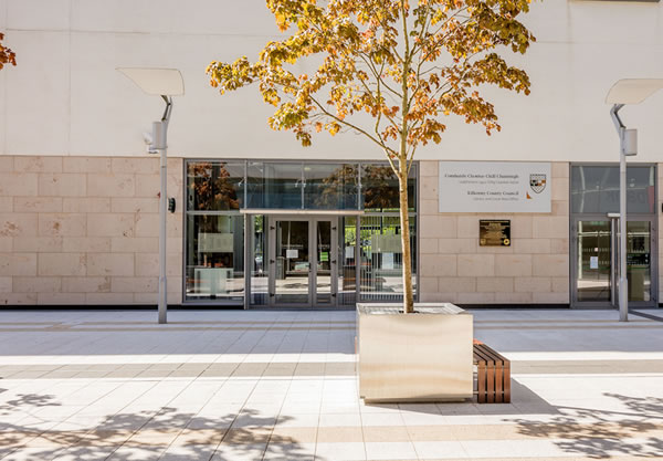 Photograph of entrance to Ferrybank Library, County Kilkenny